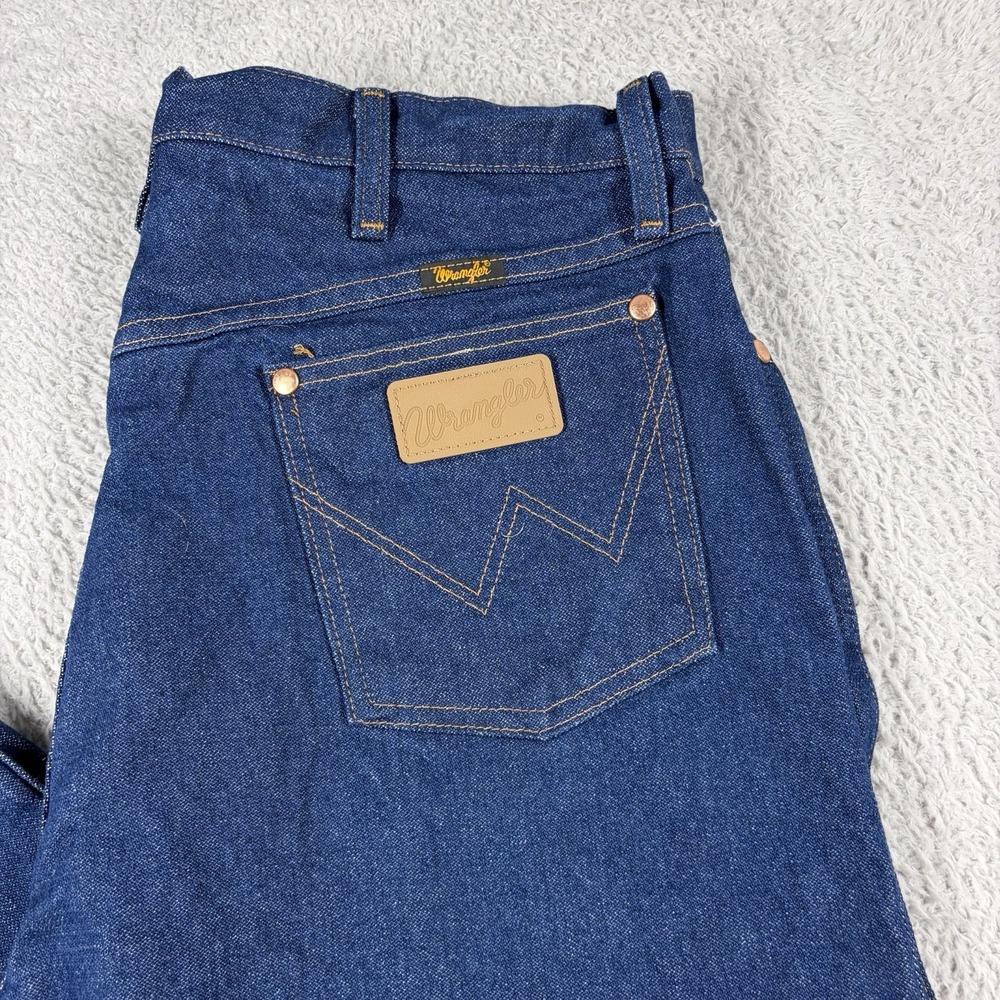 VINTAGE‎ Wrangler 13MWZ Jeans 35x34 Dark Wash Dead Stock Ranch Western Cowboy